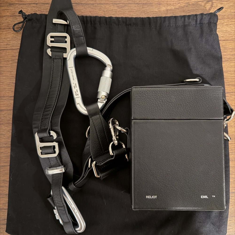 Black Leather Messenger Bag